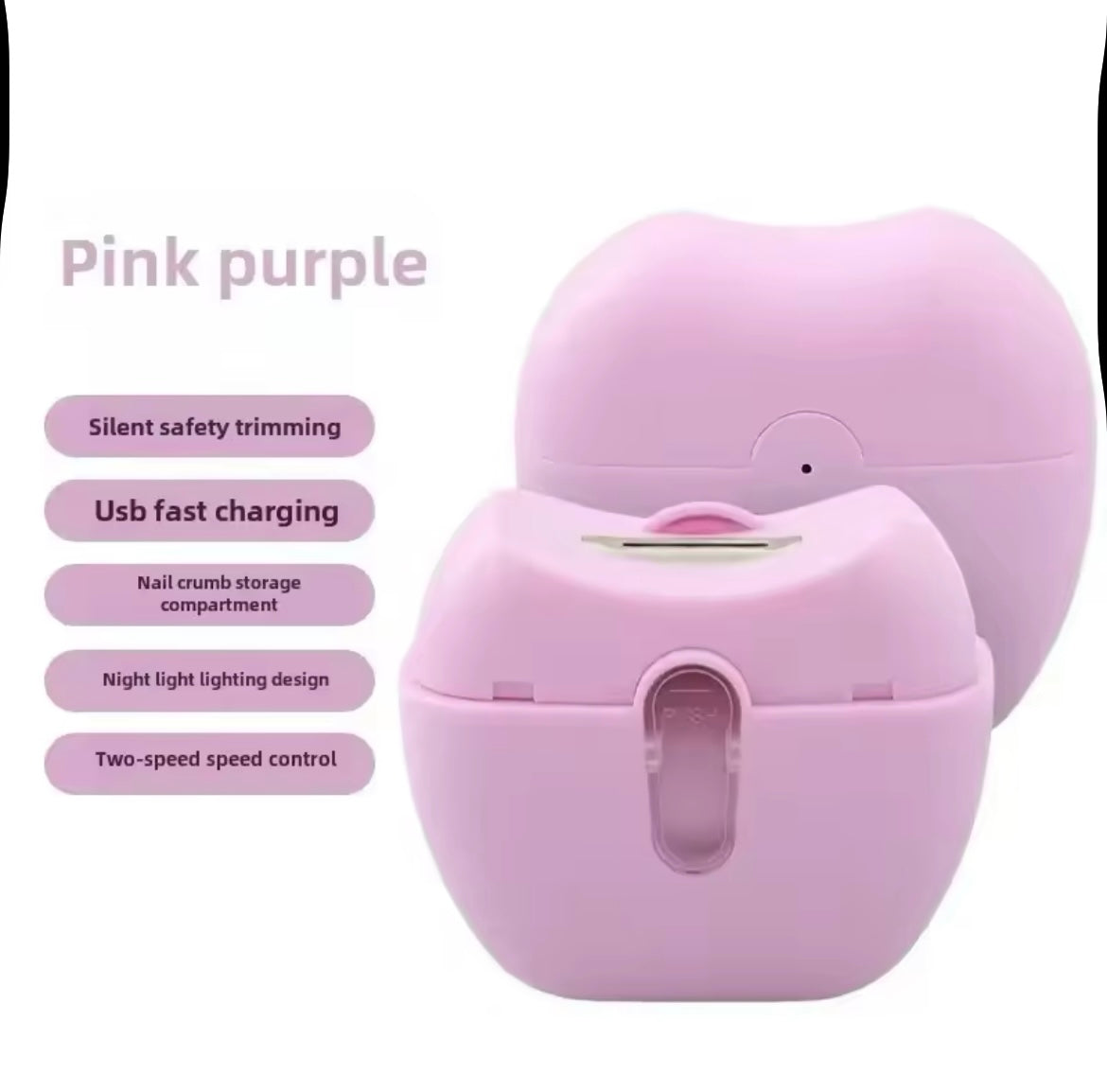 Coupe-ongles électrique aste pour bébé et adulte, meulage et polissage avec lumière, coupe-ongles automatique, coupe-ongles, manucure