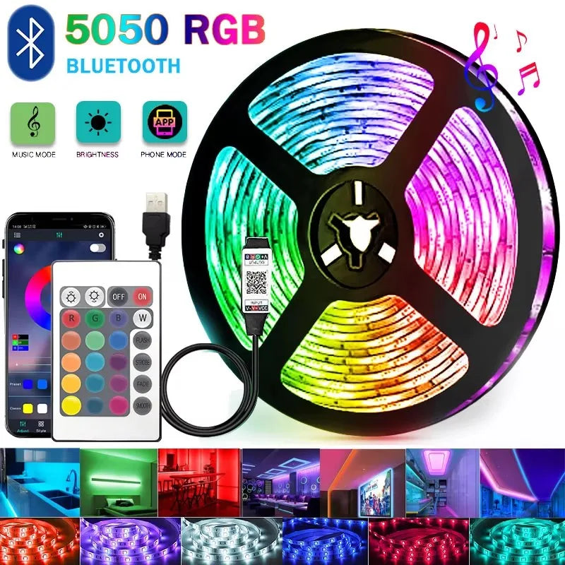 Led Lights Tv Usb Rgb Strip Light Tv Led Backlight Led Room Decoration Light Ice String Smd 5050 5V Led Tape With Remote Control