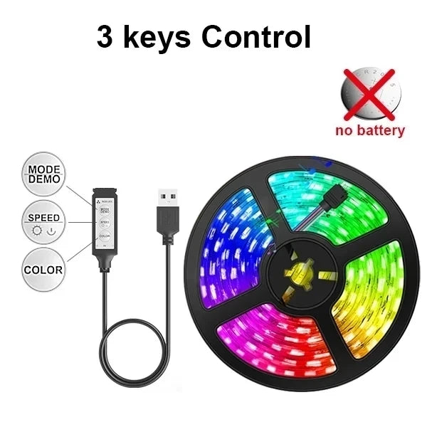 Led Lights Tv Usb Rgb Strip Light Tv Led Backlight Led Room Decoration Light Ice String Smd 5050 5V Led Tape With Remote Control