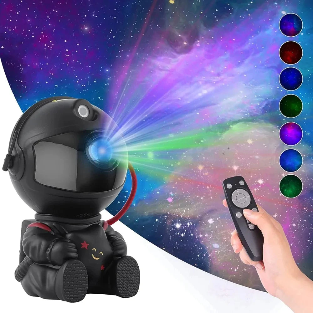 Star Projector Galaxy Night Light - Astronaut Space Projector, Starry Nebula Ceiling LED Lamp with Timer and Remote, Kids Room D